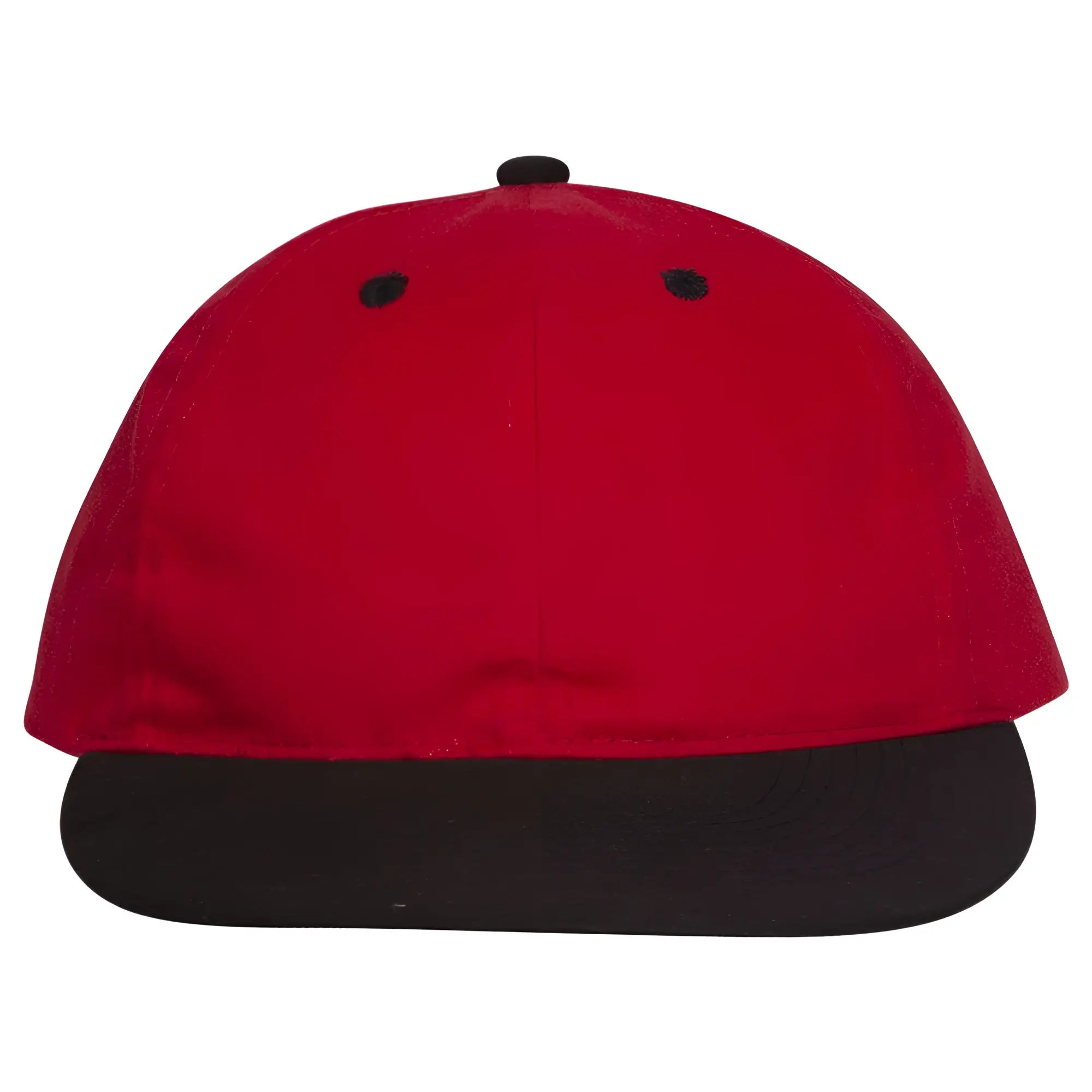 OTTO 25-023 6 Panel Low Profile Baseball Cap - Blk/Red - Blk/Red / 6 1/2’’ - 7 5/8’’