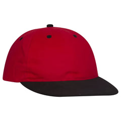 OTTO 25-023 6 Panel Low Profile Baseball Cap - Blk/Red - Blk/Red / 6 1/2’’ - 7 5/8’’