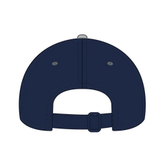 OTTO 25-023 6 Panel Low Profile Baseball Cap - Gry/Nvy - Gry/Nvy / 6 1/2’’ - 7 5/8’’