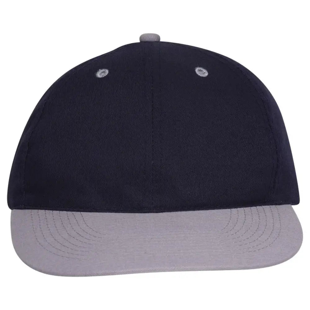 OTTO 25-023 6 Panel Low Profile Baseball Cap - Gry/Nvy - Gry/Nvy / 6 1/2’’ - 7 5/8’’