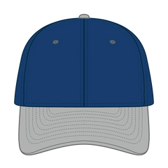 OTTO 25-023 6 Panel Low Profile Baseball Cap - Gry/Ryl - Gry/Ryl / 6 1/2’’ - 7 5/8’’