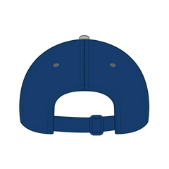 OTTO 25-023 6 Panel Low Profile Baseball Cap - Gry/Ryl - Gry/Ryl / 6 1/2’’ - 7 5/8’’