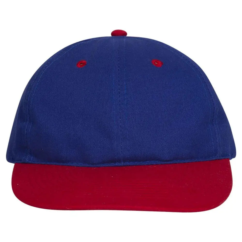 OTTO 25-023 6 Panel Low Profile Baseball Cap - Red/Ryl - Red/Ryl / 6 1/2’’ - 7 5/8’’