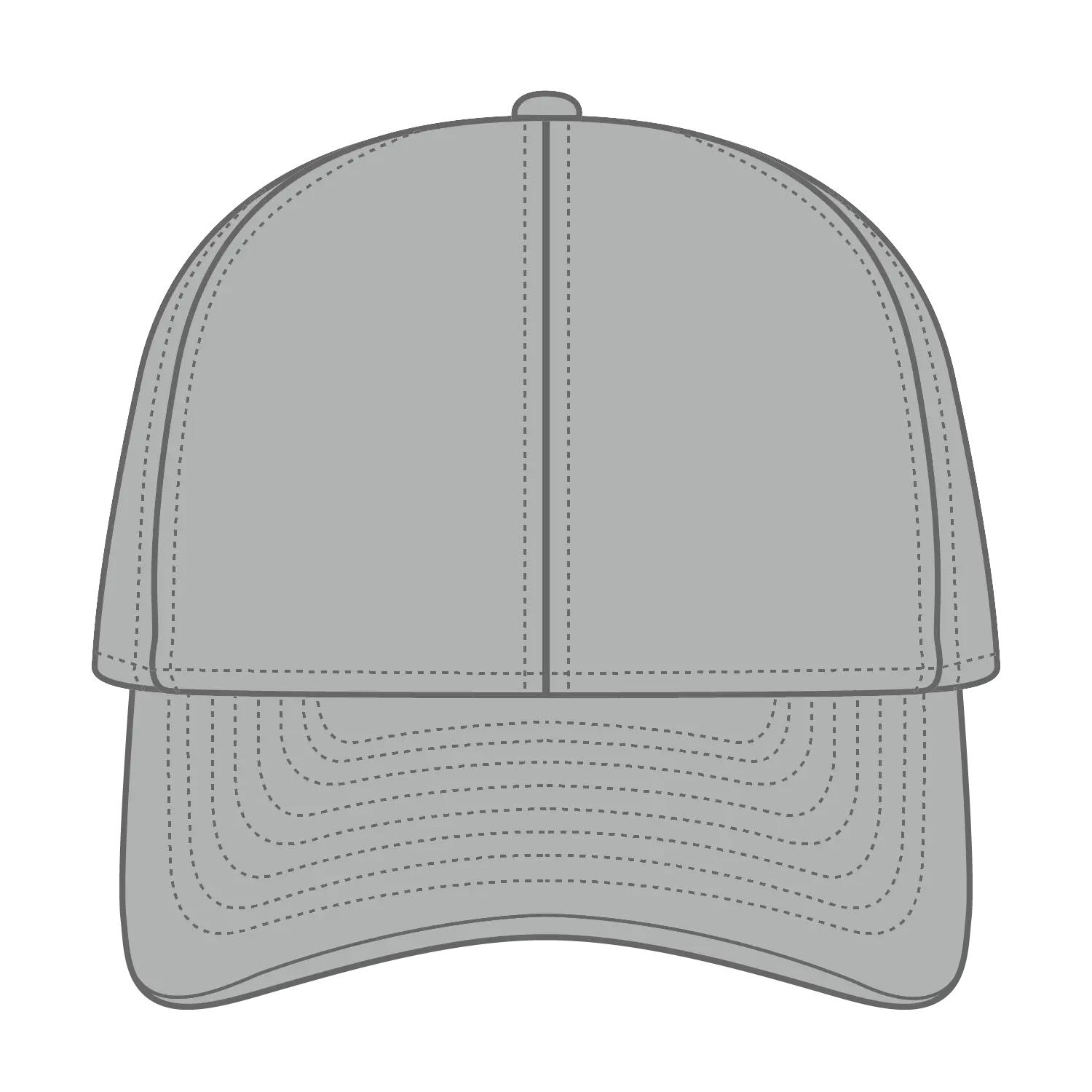 OTTO 26-030 6 Panel Low Profile Baseball Cap - Gray - Gray / 6 1/2’’ - 7 5/8’’