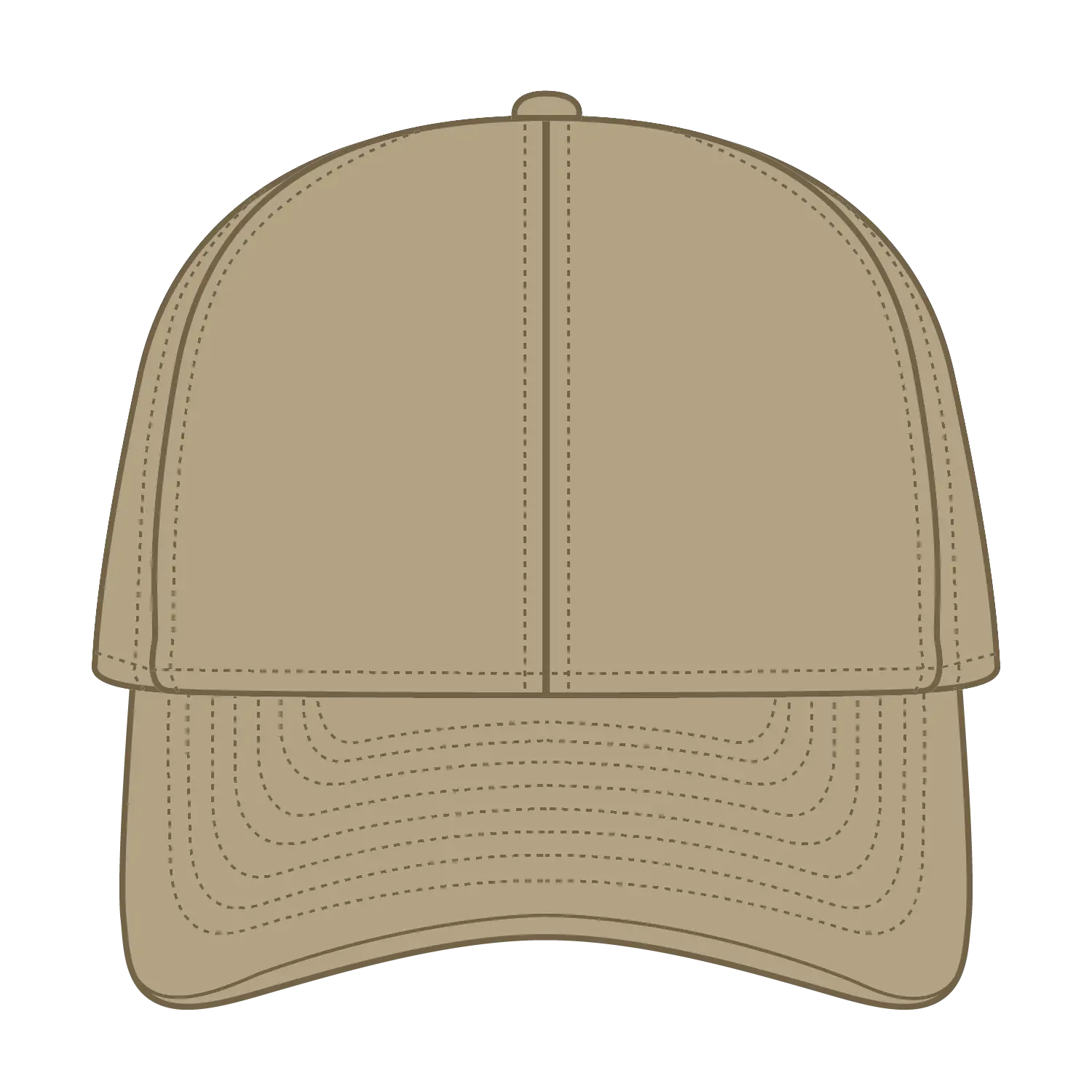 OTTO 26-030 6 Panel Low Profile Baseball Cap - Khaki - Khaki / 6 1/2’’ - 7 5/8’’