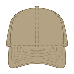 OTTO 26-030 6 Panel Low Profile Baseball Cap - Khaki - Khaki / 6 1/2’’ - 7 5/8’’