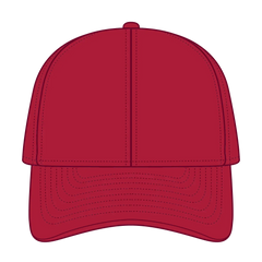 OTTO 26-030 6 Panel Low Profile Baseball Cap - Red - Red / 6 1/2’’ - 7 5/8’’