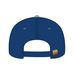 OTTO 27-008 6 Panel Mid Profile Baseball Cap - Gry/Ryl - Gry/Ryl / 6 1/2’’ - 7 5/8’’