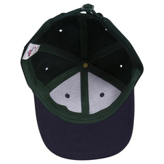OTTO 27-015 6 Panel Mid Profile Baseball Cap - Nvy/Dk.Grn - Nvy/Dk.Grn / 6 1/2’’ - 7 5/8’’