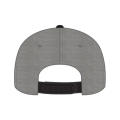 OTTO 27-079 6 Panel Mid Profile Baseball Cap - Blk/Gry - Blk/Gry / 6 1/2’’ - 7 5/8’’