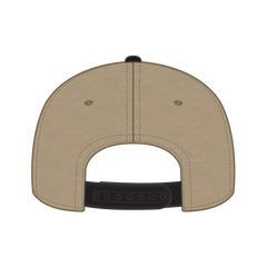 OTTO 27-079 6 Panel Mid Profile Baseball Cap - Blk/Kha - Blk/Kha / 6 1/2’’ - 7 5/8’’