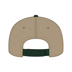 OTTO 27-079 6 Panel Mid Profile Baseball Cap - Dk.Grn/Kha - Dk.Grn/Kha / 6 1/2’’ - 7 5/8’’