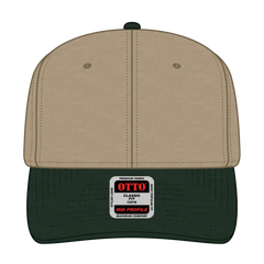 OTTO 27-079 6 Panel Mid Profile Baseball Cap - Dk.Grn/Kha - Dk.Grn/Kha / 6 1/2’’ - 7 5/8’’