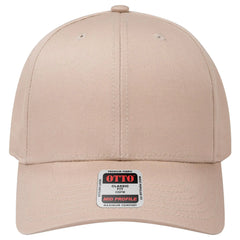 OTTO 27-079 6 Panel Mid Profile Baseball Cap - Khaki - Khaki / 6 1/2’’ - 7 5/8’’