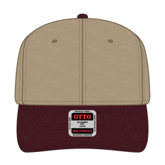 OTTO 27-079 6 Panel Mid Profile Baseball Cap - Marn/Kha - Marn/Kha / 6 1/2’’ - 7 5/8’’