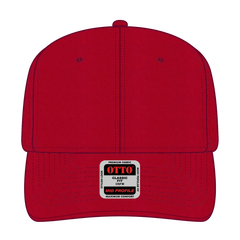 OTTO 27-079 6 Panel Mid Profile Baseball Cap - Red - Red / 6 1/2’’ - 7 5/8’’
