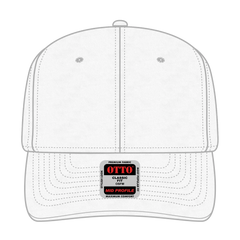 OTTO 27-079 6 Panel Mid Profile Baseball Cap - White - White / 6 1/2’’ - 7 5/8’’