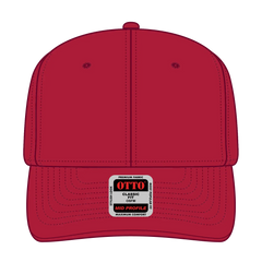 OTTO 27-210 6 Panel Mid Profile Baseball Cap - Red - Red / 6 1/2’’ - 7 5/8’’