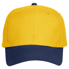 OTTO 27-211 6 Panel Mid Profile Baseball Cap - Nvy/Yel - Nvy/Yel / 6 1/2’’ - 7 5/8’’