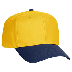 OTTO 27-211 6 Panel Mid Profile Baseball Cap - Nvy/Yel - Nvy/Yel / 6 1/2’’ - 7 5/8’’
