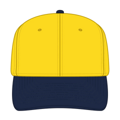 OTTO 27-211 6 Panel Mid Profile Baseball Cap - Nvy/Yel - Nvy/Yel / 6 1/2’’ - 7 5/8’’