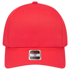 OTTO 270-1 Seamless 6 Panel Mid Profile Baseball Cap - Red - Red / 7 3/8’’ - 7 5/8’’