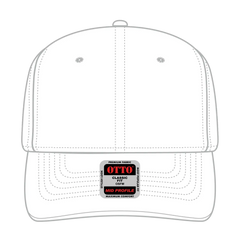 OTTO 270-1 Seamless 6 Panel Mid Profile Baseball Cap - White - White / 7 3/8’’ - 7 5/8’’