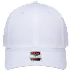 OTTO 270-1 Seamless 6 Panel Mid Profile Baseball Cap - White - White / 7 3/8’’ - 7 5/8’’