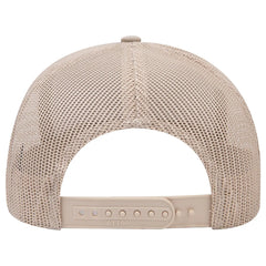 OTTO 30-287 6 Panel Mid Profile Mesh Back Trucker Cap - Khaki - Khaki / 6 1/2’’ - 7 5/8’’