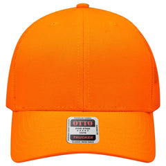 OTTO 30-287 6 Panel Mid Profile Mesh Back Trucker Cap - N. Orange - N. Orange / 6 1/2’’ - 7 5/8’’