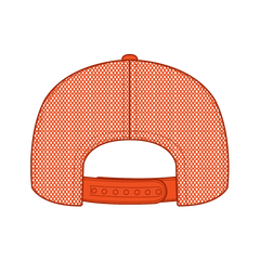 OTTO 30-287 6 Panel Mid Profile Mesh Back Trucker Cap - N. Orange - N. Orange / 6 1/2’’ - 7 5/8’’