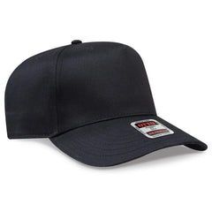 OTTO 31-069 5 Panel Mid Profile Baseball Cap - Black