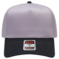 OTTO 31-069 5 Panel Mid Profile Baseball Cap - Blk/Gry - Blk/Gry / 6 1/2’’ - 7 5/8’’