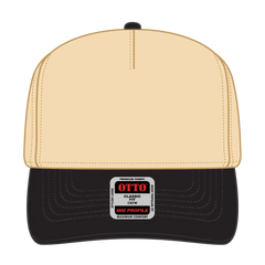 OTTO 31-069 5 Panel Mid Profile Baseball Cap - Blk/Natl - Blk/Natl / 6 1/2’’ - 7 5/8’’