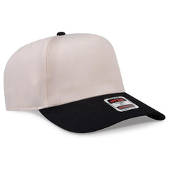 OTTO 31-069 5 Panel Mid Profile Baseball Cap - Blk/Natl - Blk/Natl / 6 1/2’’ - 7 5/8’’