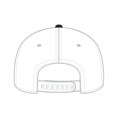 OTTO 31-069 5 Panel Mid Profile Baseball Cap - Blk/Wht - Blk/Wht / 6 1/2’’ - 7 5/8’’