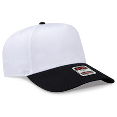 OTTO 31-069 5 Panel Mid Profile Baseball Cap - Blk/Wht - Blk/Wht / 6 1/2’’ - 7 5/8’’