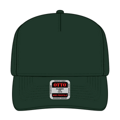 OTTO 31-069 5 Panel Mid Profile Baseball Cap - Dk. Green - Dk. Green / 6 1/2’’ - 7 5/8’’