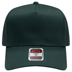 OTTO 31-069 5 Panel Mid Profile Baseball Cap - Dk. Green