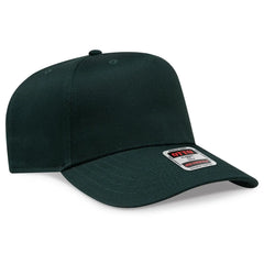 OTTO 31-069 5 Panel Mid Profile Baseball Cap - Dk. Green