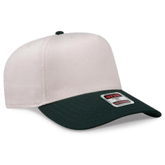 OTTO 31-069 5 Panel Mid Profile Baseball Cap - Dk.Grn/Natrl - Dk.Grn/Natrl / 6 1/2’’ - 7 5/8’’