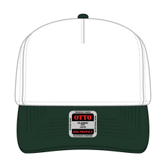 OTTO 31-069 5 Panel Mid Profile Baseball Cap - Dk.Grn/Wht - Dk.Grn/Wht / 6 1/2’’ - 7 5/8’’