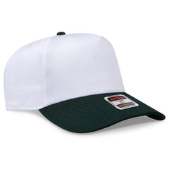 OTTO 31-069 5 Panel Mid Profile Baseball Cap - Dk.Grn/Wht - Dk.Grn/Wht / 6 1/2’’ - 7 5/8’’