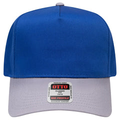 OTTO 31-069 5 Panel Mid Profile Baseball Cap - Gry/Ryl - Gry/Ryl / 6 1/2’’ - 7 5/8’’