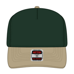 OTTO 31-069 5 Panel Mid Profile Baseball Cap - Kha/Dk.Grn - Kha/Dk.Grn / 6 1/2’’ - 7 5/8’’