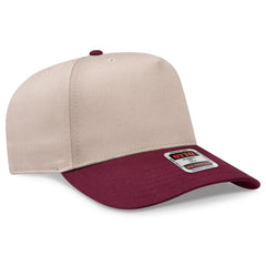 OTTO 31-069 5 Panel Mid Profile Baseball Cap - Marn/Kha - Marn/Kha / 6 1/2’’ - 7 5/8’’