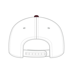 OTTO 31-069 5 Panel Mid Profile Baseball Cap - Marn/Wht - Marn/Wht / 6 1/2’’ - 7 5/8’’