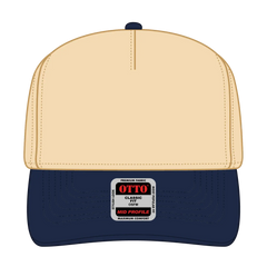 OTTO 31-069 5 Panel Mid Profile Baseball Cap - Nvy/Natrl - Nvy/Natrl / 6 1/2’’ - 7 5/8’’