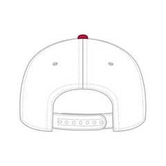 OTTO 31-069 5 Panel Mid Profile Baseball Cap - Red/Wht - Red/Wht / 6 1/2’’ - 7 5/8’’