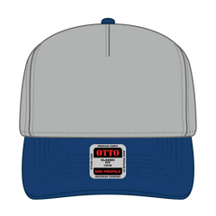 OTTO 31-069 5 Panel Mid Profile Baseball Cap - Ryl/Gry - Ryl/Gry / 6 1/2’’ - 7 5/8’’